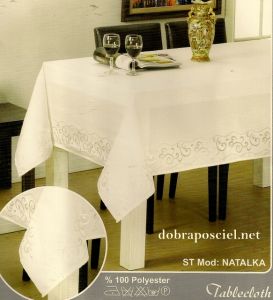 Obrus plamoodporny Natalka 140/240 Kremowy